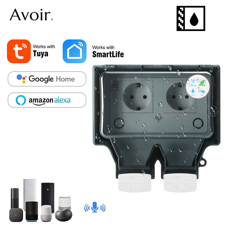 Outdoor Power Parts - Avoir Tuya Soket Listrik Dinding Ip66