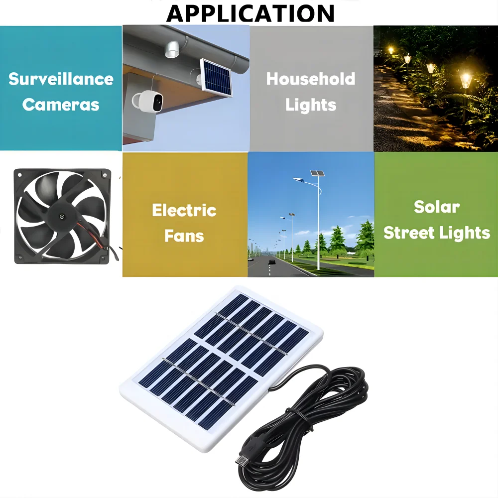 Outdoor Power Module - Pengisi Daya Monokristalin USB Panel Surya