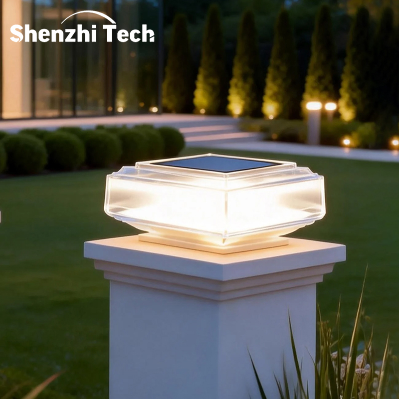 Outdoor Power Post - Lampu Tiang Tenaga Surya Transparan Modern,