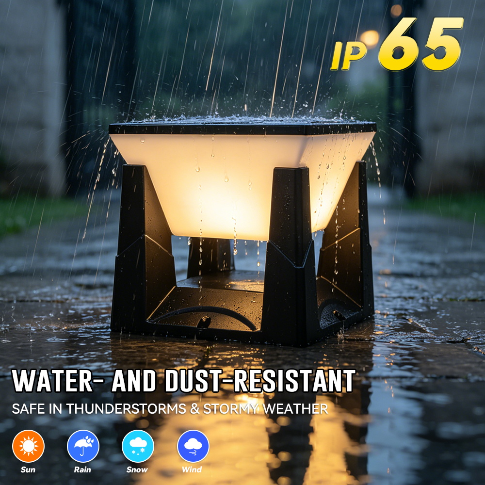 Outdoor Power Post - Lampu Taman Tenaga Surya 3 Warna