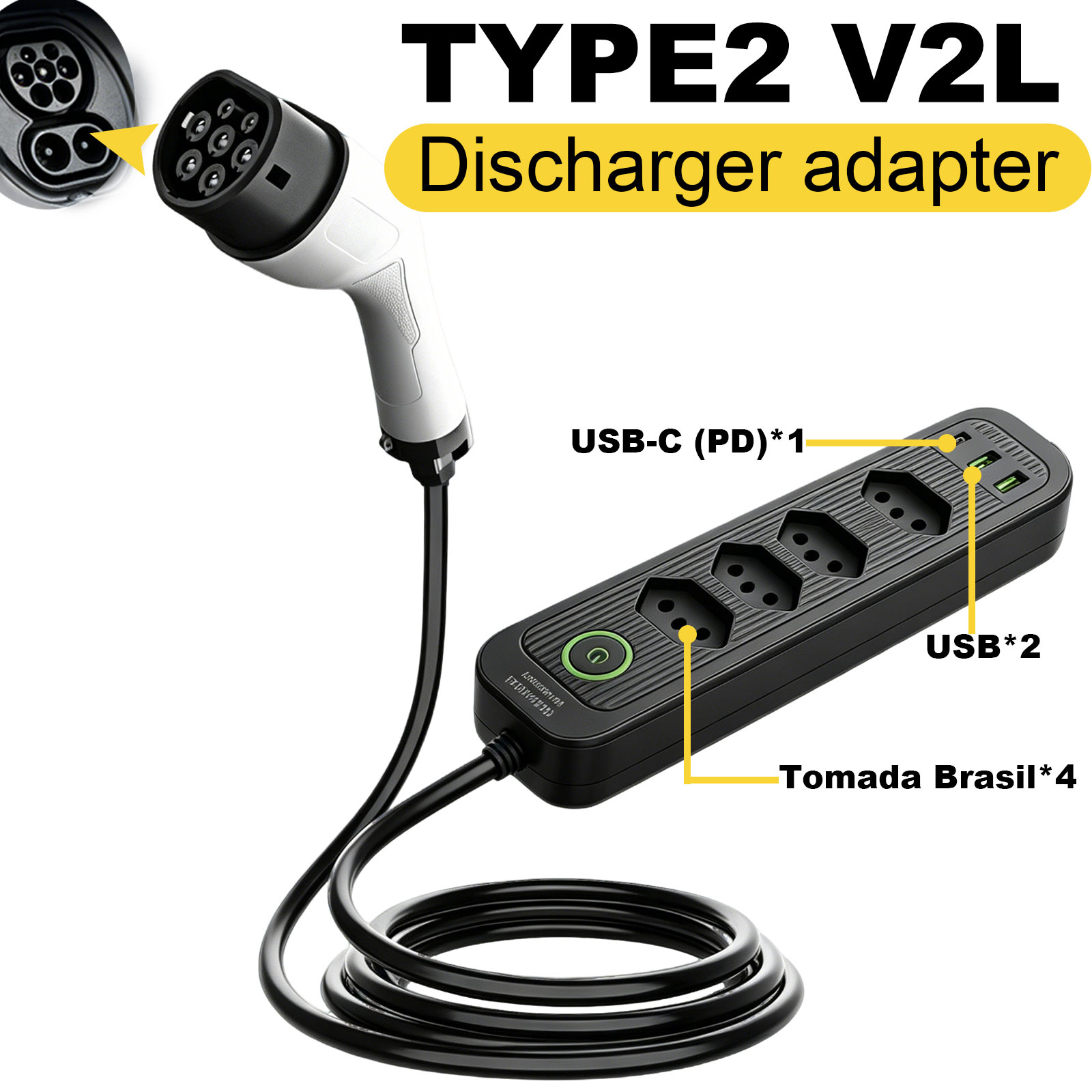 Outdoor Power Module - Adaptor Pengisian Daya Tipe 2 V2L