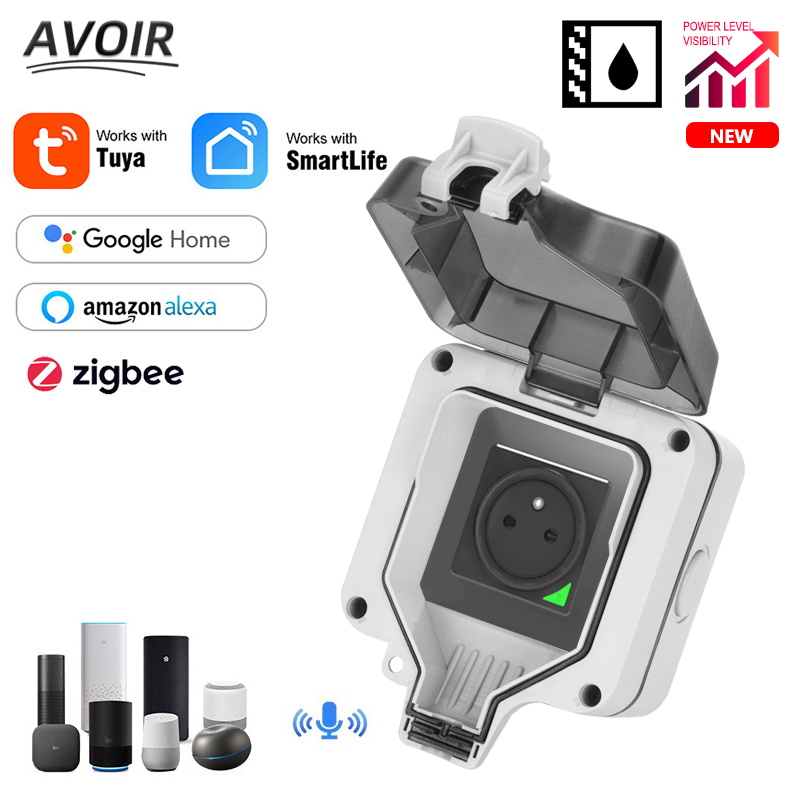 Outdoor Power Outlet With Remote Control - Avoir Zigbee Tuya IP66 Luar Ruangan