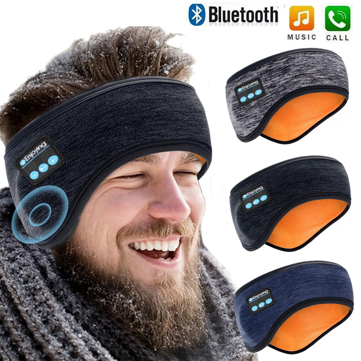 Outdoor Power Outlet Cover - Headphone Bluetooth Nirkabel Headband Unisex Olahraga