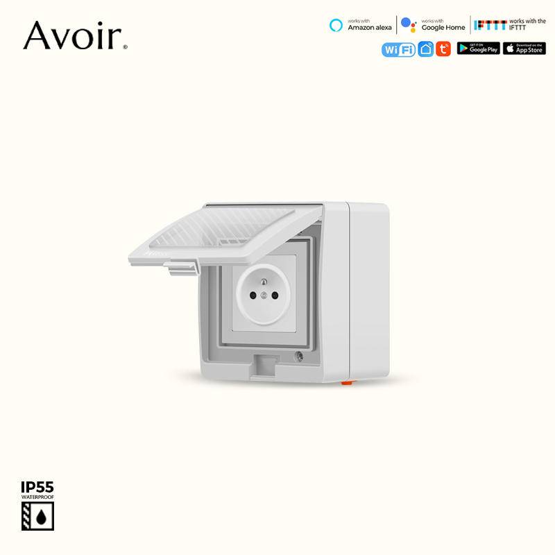 Outdoor Power Outlet With Remote Control - Avoir IP55 Tuya soket listrik Wifi,