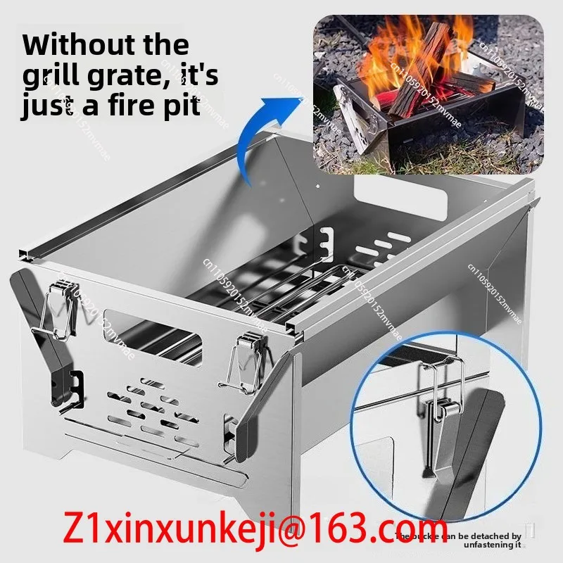 Outdoor Power Grill - Pemanggang Arang Lipat untuk Rumah Tangga,