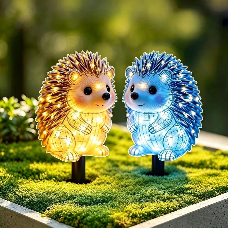 Outdoor Yard Power Stake - Lampu Taman Berbentuk Landak Tenaga Surya