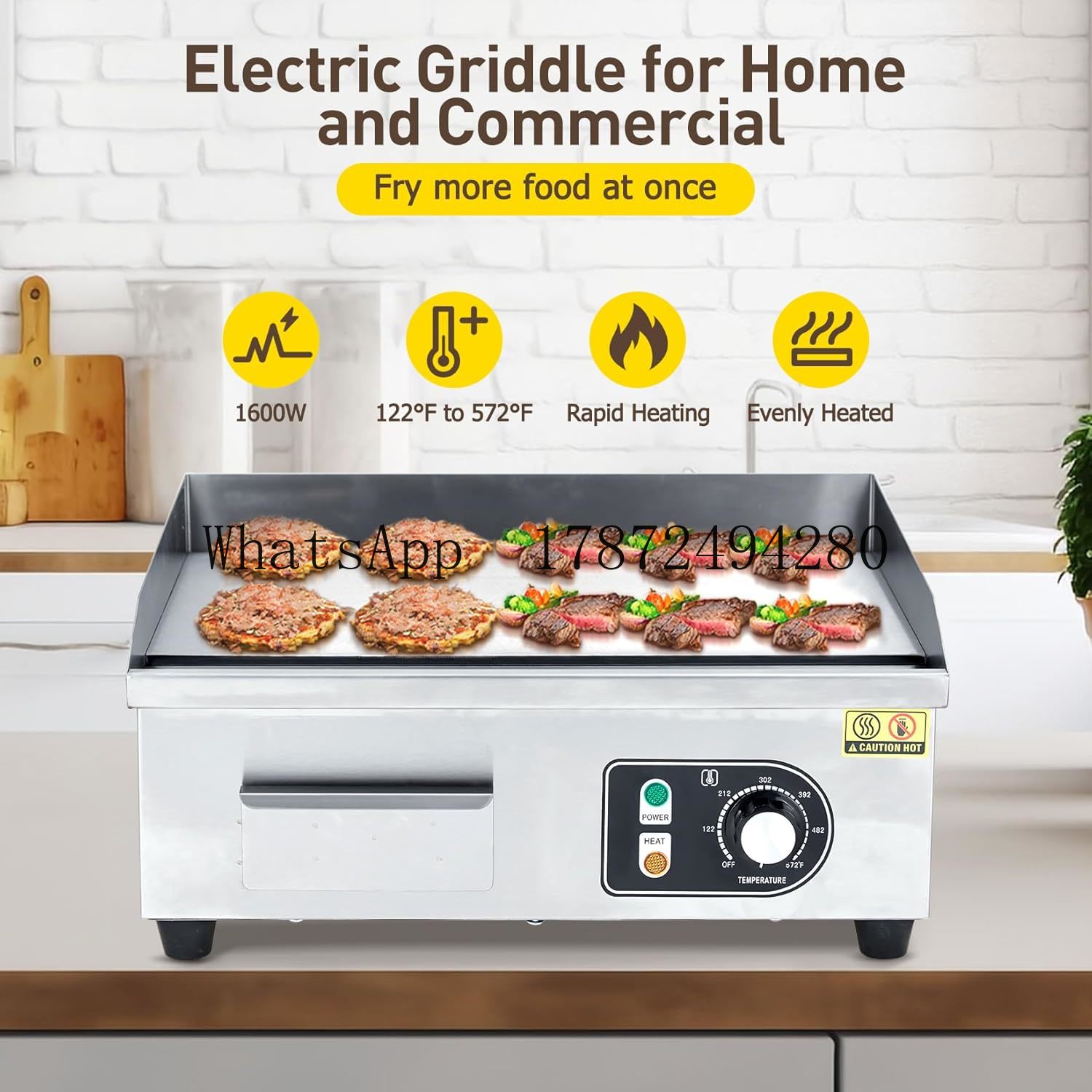 Outdoor Power Grill - Wajan Listrik 30 Inci untuk Memasak