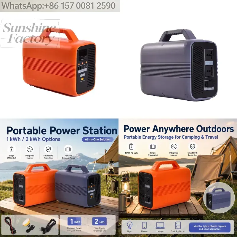Ups Power Supply Outdoor - 1000Wh 500W Gelombang Sinus Murni Stasiun