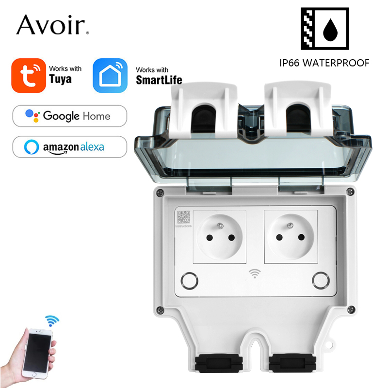 Outdoor Power Outlet With Remote Control - Avoir Tuya Soket Daya IP66 Luar