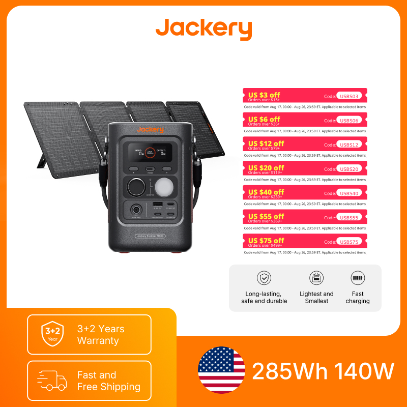 Power Outdoor Jackery - Power Bank Jackery Explorer 300DC dan