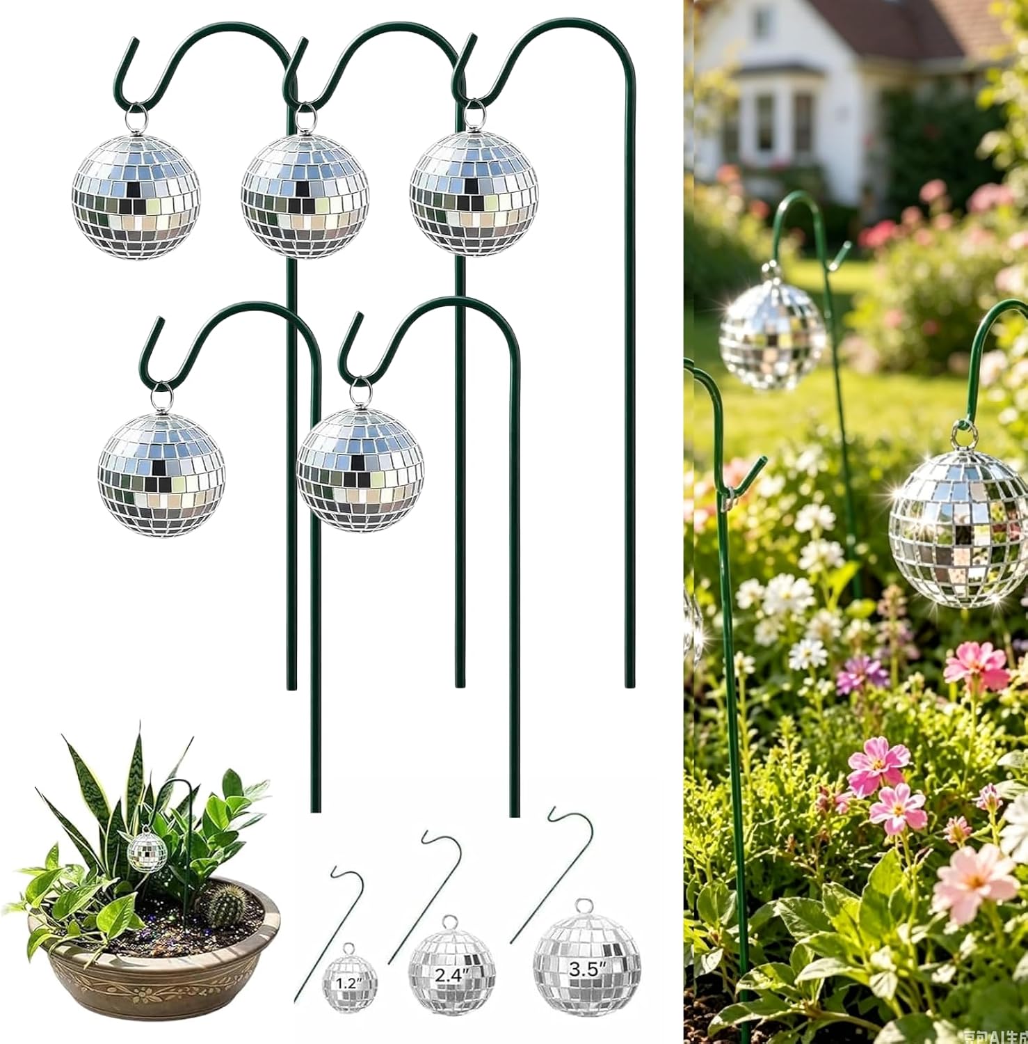 Tiang Taman Kaca Reflektif 2,4 - Outdoor Yard Power Stake ulasan dan harga