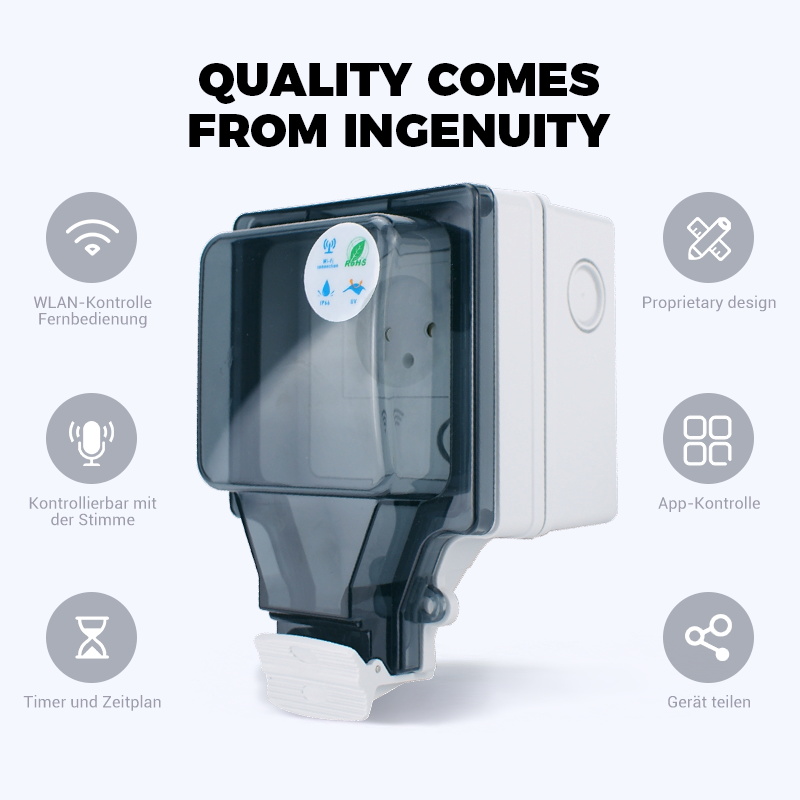 Avoir IP66 soket tahan air lua - Outdoor Power Outlet With Remote Control ulasan dan harga