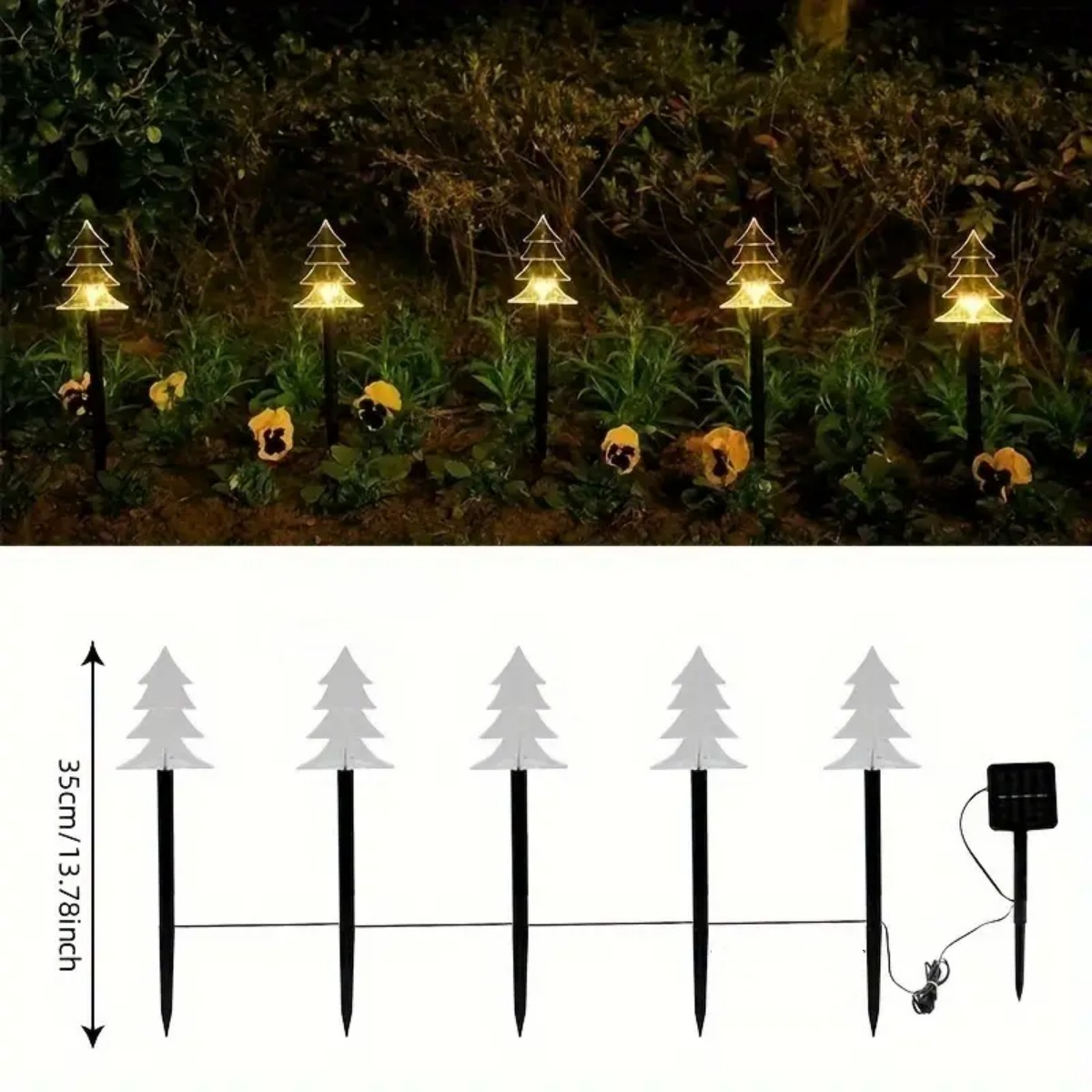 Lampu jalur Natal tahan air, 5 - Outdoor Solar Power Xmas Lights ulasan dan harga