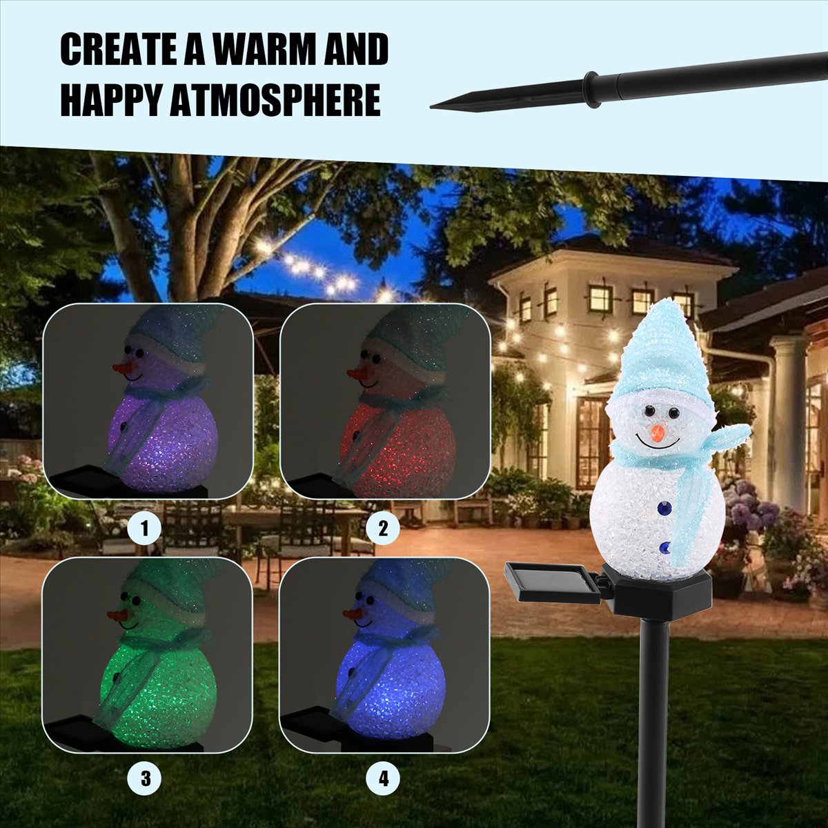 Lampu Salju Tenaga Surya Caref - Outdoor Solar Power Xmas Lights ulasan dan harga