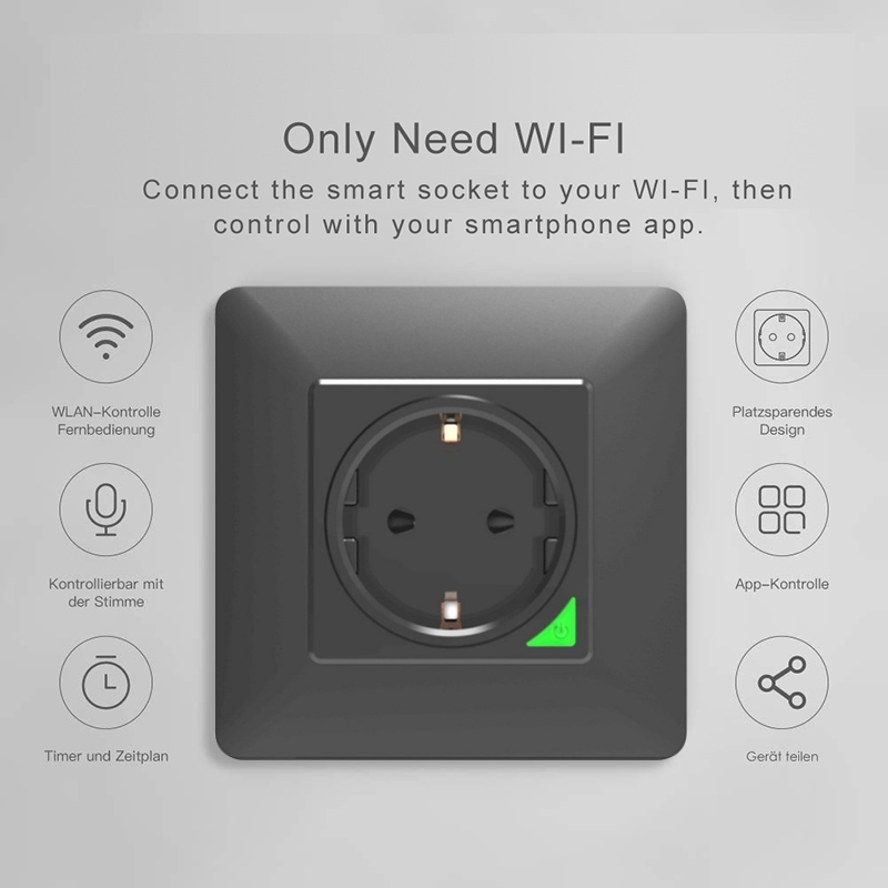 Avoir Tuya Zigbee Outlet Listr - Outdoor Power Outlet With Remote Control ulasan dan harga