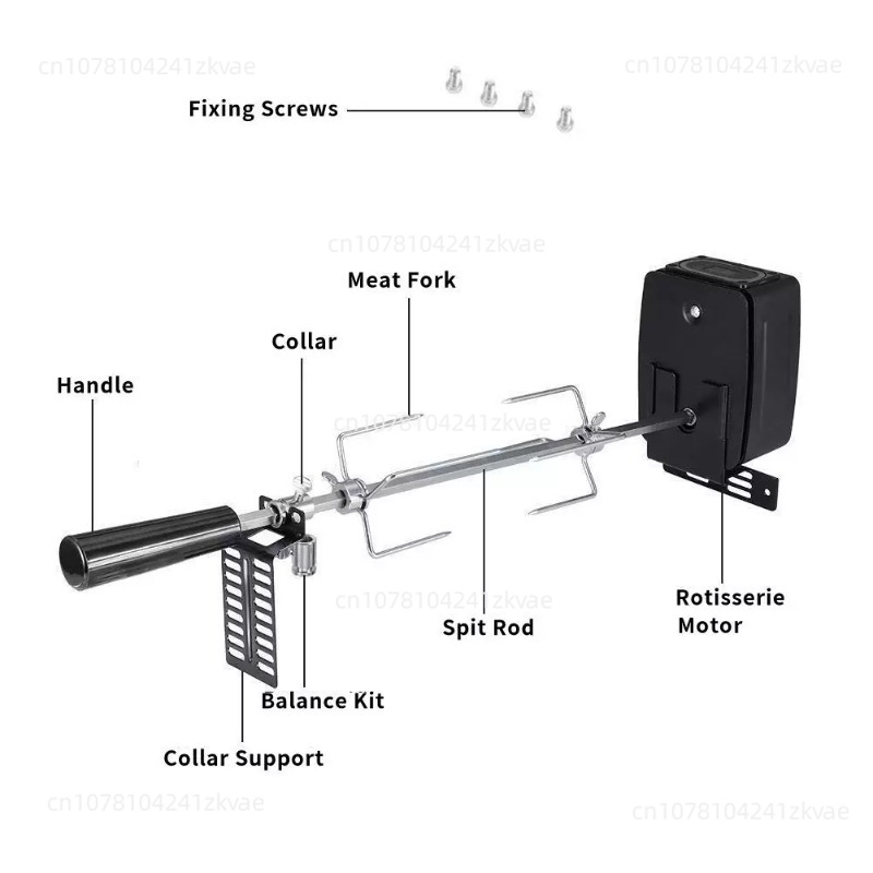 Kit Rotisserie Listrik Bertena - Outdoor Power Grill ulasan dan harga