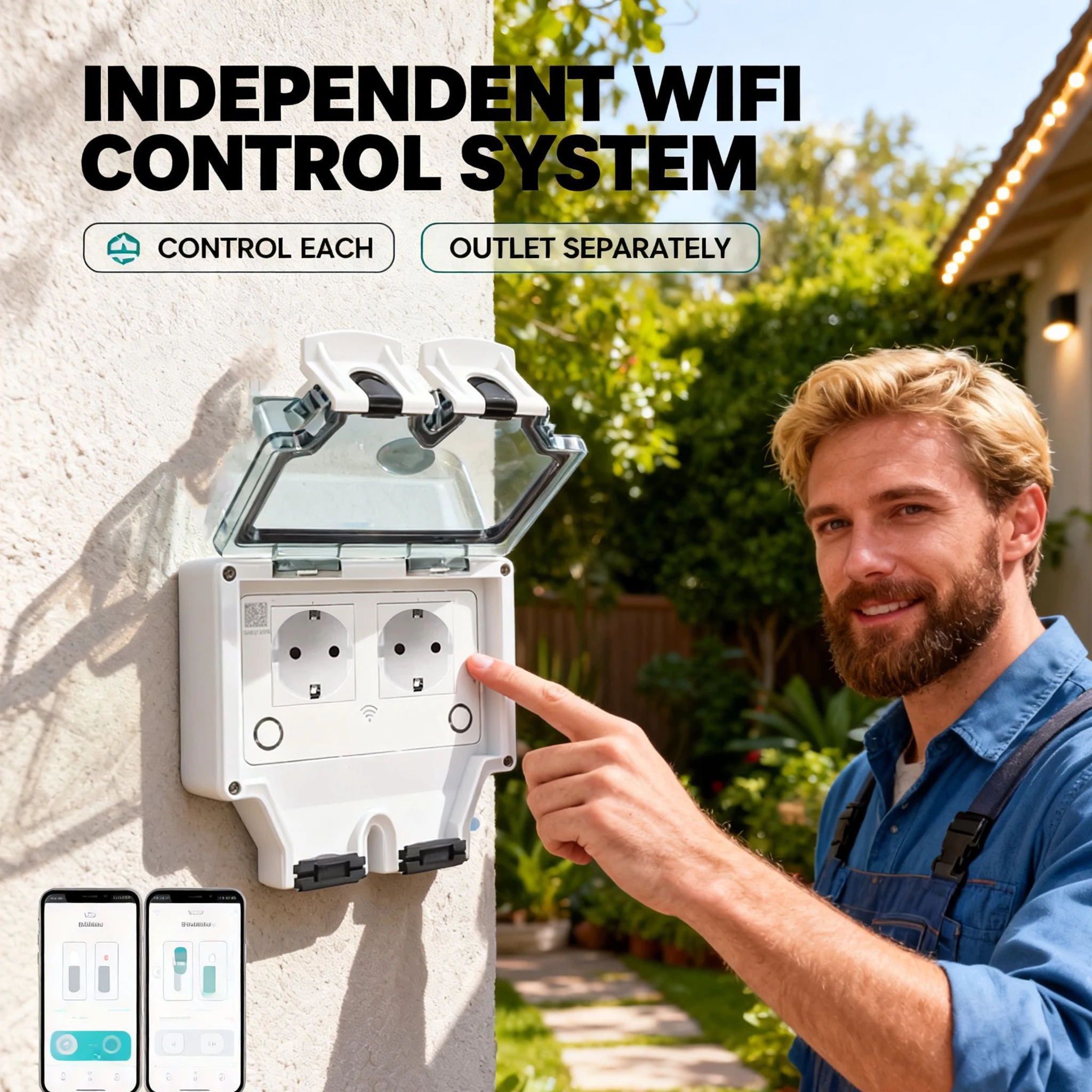 Stopkontak Dinding Listrik Tah - Outdoor Power Outlet With Remote Control ulasan dan harga