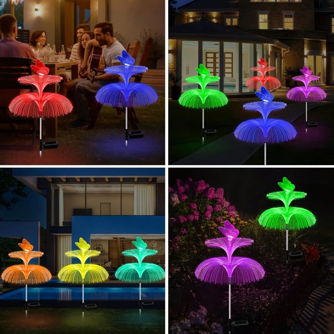 2 buah Lampu Taman Ubur-Ubur B - Outdoor Yard Power Stake ulasan dan harga