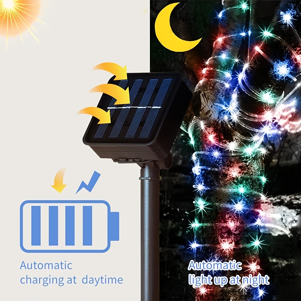 Lampu Tali Surya 8 Mode Lampu  - Outdoor Solar Power Xmas Lights ulasan dan harga