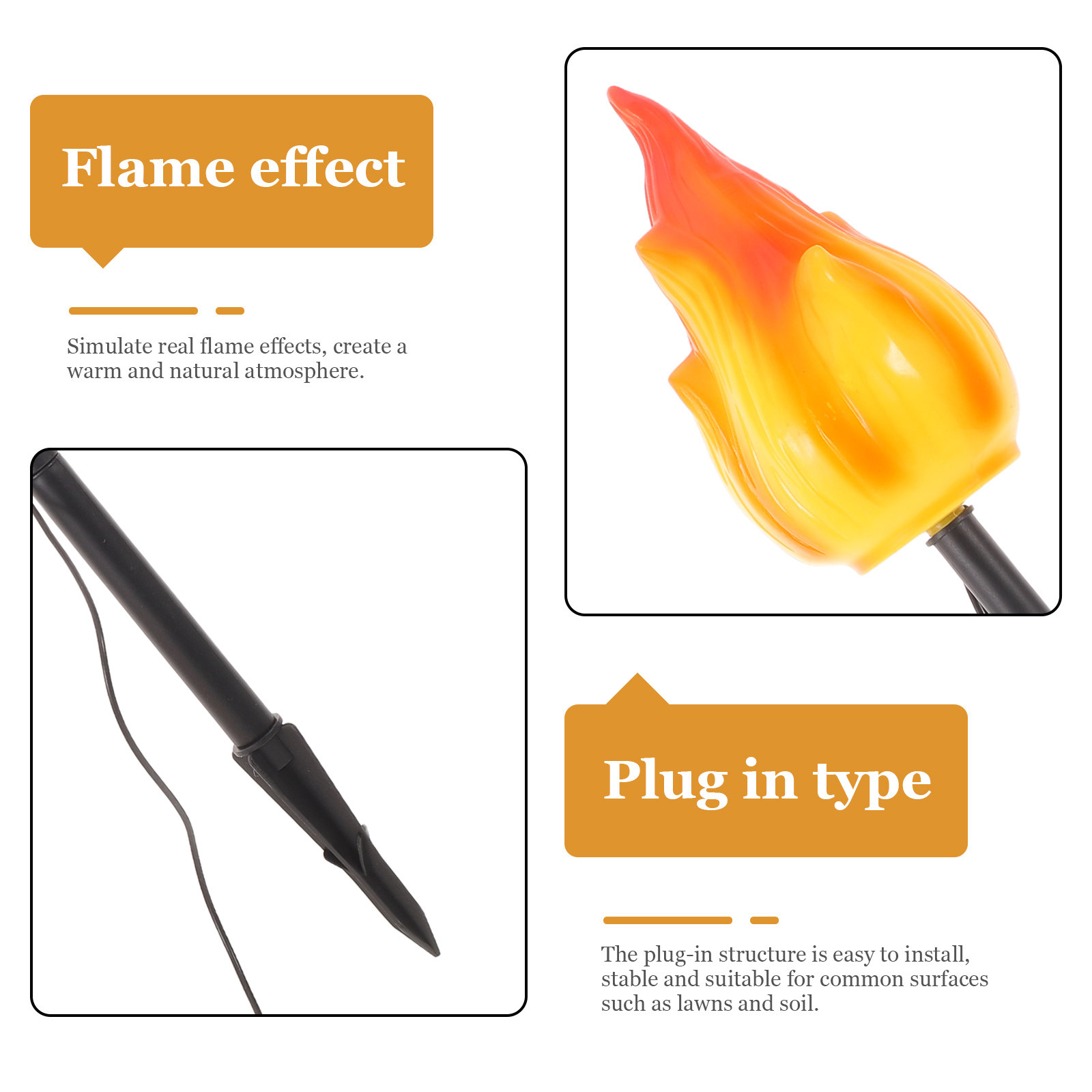 3 Buah Lampu Obor Tenaga Surya - Outdoor Yard Power Stake ulasan dan harga