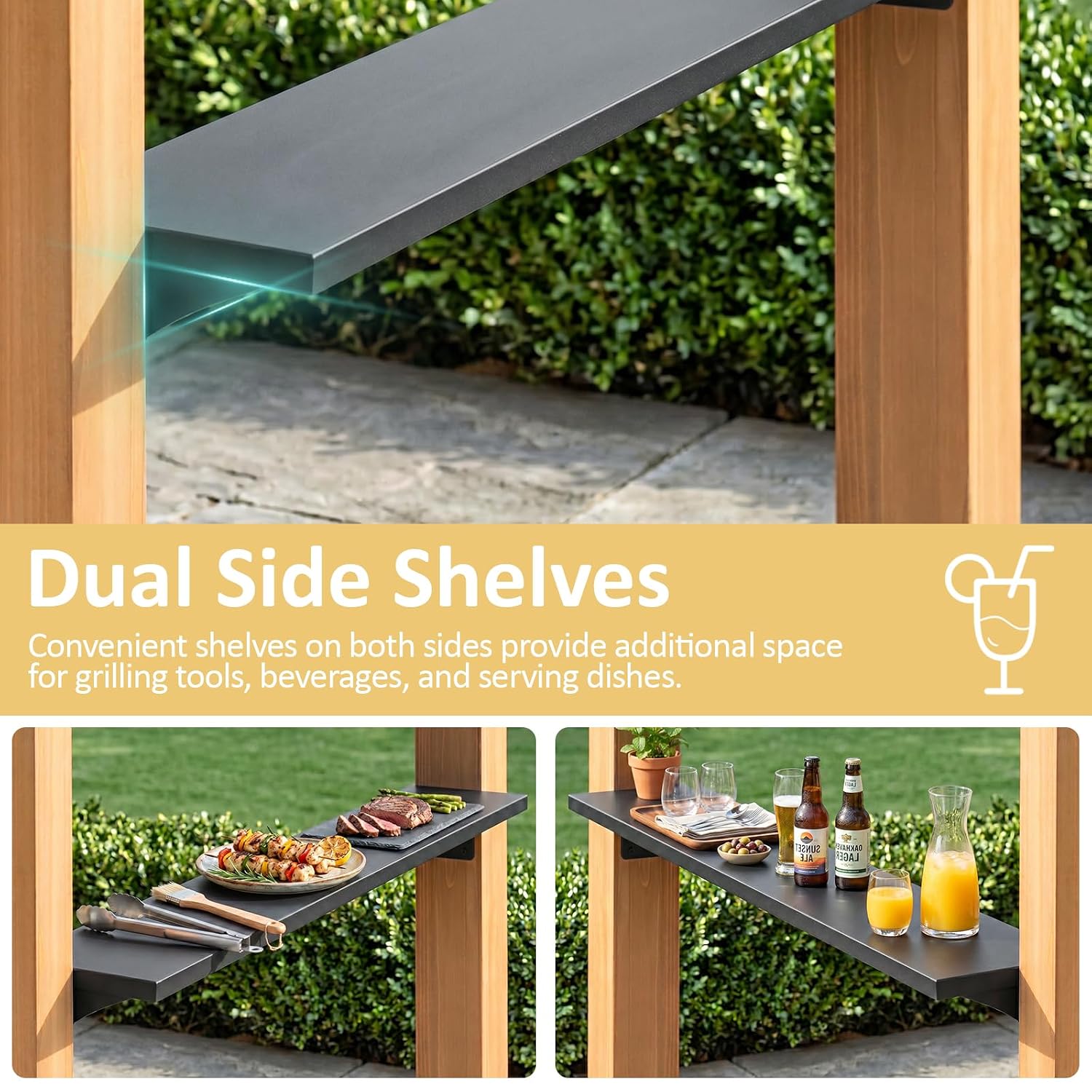 Gazebo Panggangan Kayu Cedar 6 - Outdoor Power Grill ulasan dan harga